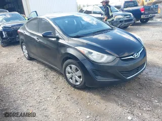 2016 Hyundai Elantra Limited with VIN KMHDH4AE4GU646118, listed as a IAAI auction lot 41766154 with 1 mi miles. Bid and sale history available at carsss.com. Image 1.