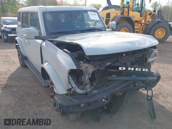 2023 Ford Bronco with VIN 1FMDE5BH3PLA90591, listed as a IAAI auction lot 42127867 with 34,616 mi miles and . Bid and sale history available at DreamBid. Image 17.