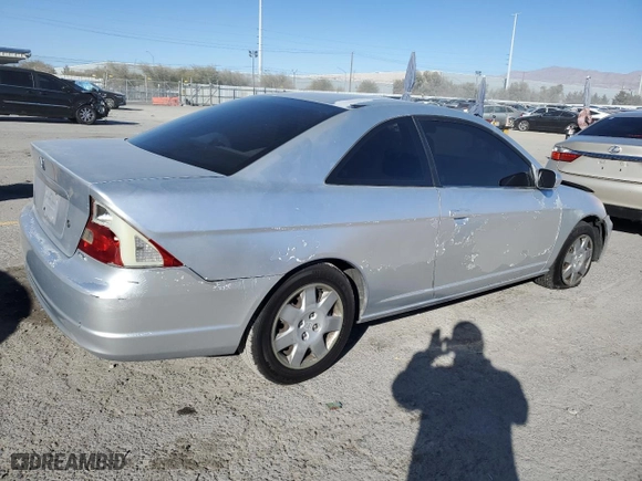 2001 Honda Civic EX with VIN 1HGEM21951L002346, listed as a Copart auction lot 89365405 with 126,637 mi miles and Salvage Title. Bid and sale history available at carsss.com. Image 3.