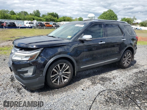 2016 Ford Explorer Platinum z VIN 1FM5K8HT8GGC52573, wystawiony jako Copart lot #57137975 z przebiegiem 146 451 mil mil oraz Szkoda całkowita • Salvage title. Historia ofert i sprzedaży dostępna na DreamBid. Obrazek 1.