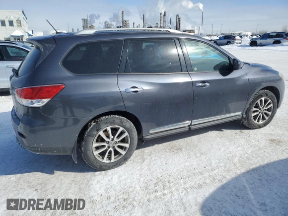 2014 Nissan Pathfinder S z VIN 5N1AR2MM2EC671173, wystawiony jako Copart lot #46240595 z przebiegiem 212 151 mil mil oraz Czysty tytuł • Clean title. Historia ofert i sprzedaży dostępna na DreamBid. Obrazek 3.