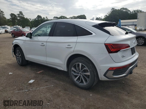 2023 Audi Q5 Sportback S line Prestige with VIN WA16AAFY0P2137734, listed as a Copart auction lot 58766465 with 17,527 mi miles and Salvage title. Bid and sale history available at DreamBid. Image 2.