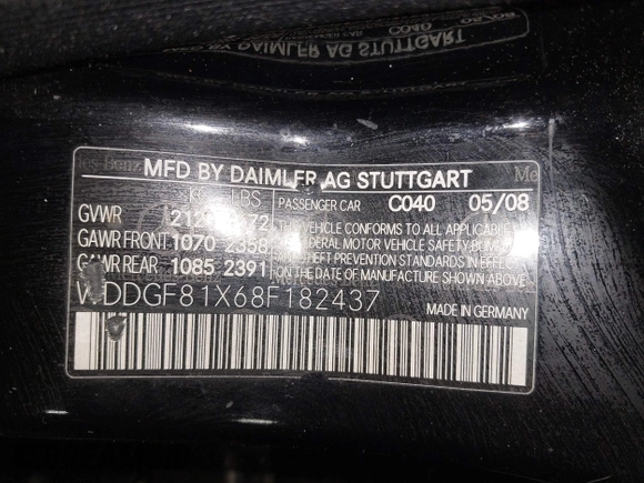 2008 Mercedes-Benz C 300 Sport with VIN WDDGF81X68F182437, listed as a IAAI auction lot 42222322 with 66,989 mi miles and . Bid and sale history available at DreamBid. Image 17.