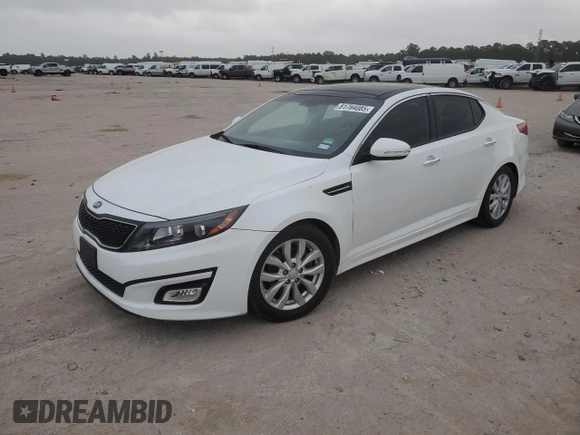 2015 Kia Optima EX with VIN 5XXGN4A75FG439429, listed as a Copart auction lot 51784085 with 74,006 mi miles and Clean Title. Bid and sale history available at carsss.com. Image 1.