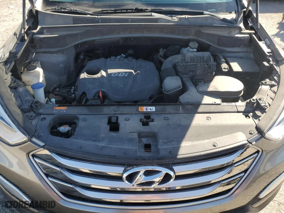 2015 Hyundai Santa Fe Sport with VIN 5XYZU3LBXFG266168, listed as a Copart auction lot 46942805 with 58,275 mi miles and Salvage Title. Bid and sale history available at carsss.com. Image 12.