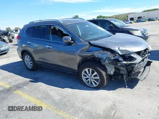 2017 Nissan Rogue S with VIN KNMAT2MT7HP617801, listed as a IAAI auction lot 41754527 with 156,195 mi miles and . Bid and sale history available at DreamBid. Image 1.