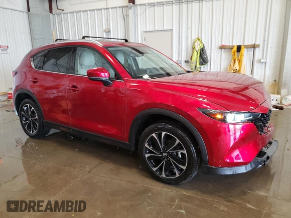 2023 Mazda CX-5 S Premium with VIN JM3KFBDM5P0288650, listed as a Copart auction lot 56188885 with 20,405 mi miles and Salvage Title. Bid and sale history available at DreamBid. Image 4.