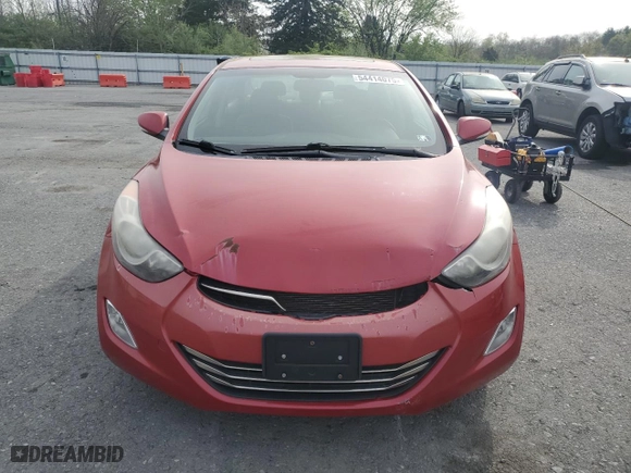 2013 Hyundai Elantra GLS PZEV with VIN KMHDH4AE1DU947697, listed as a Copart auction lot 54414075 with 125,236 mi miles and Clean Title. Bid and sale history available at carsss.com. Image 5.