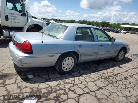 2005 Mercury Grand Marquis GS z VIN 2MEFM74W45X611002, wystawiony jako Copart lot #56645615 z przebiegiem 141 059 mil mil oraz Tytuł czysty. Historia ofert i sprzedaży dostępna na DreamBid. Obrazek 3.