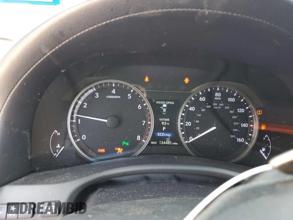 2013 Lexus GS 350 with VIN JTHBE1BL4D5000596, listed as a Copart auction lot 60335174 with 124,485 mi miles and Salvage Title. Bid and sale history available at carsss.com. Image 9.