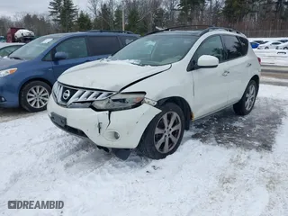 2010 Nissan Murano SL with VIN JN8AZ1MW1AW124571, listed as a IAAI auction lot 41542610 with 167,494 mi miles. Bid and sale history available at carsss.com. Image 2.