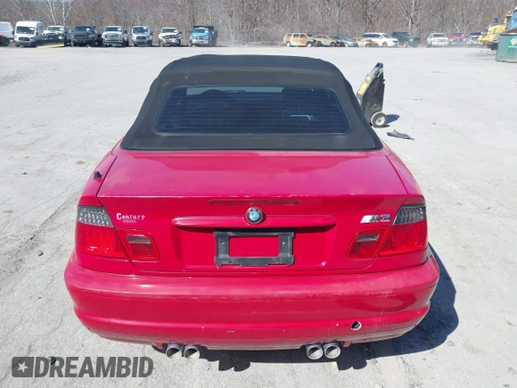 2002 BMW 3 Series M3 with VIN WBSBR93482EX23160, listed as a IAAI auction lot 41908228 with 106,955 mi miles. Bid and sale history available at carsss.com. Image 15.
