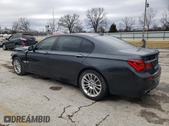 2013 BMW 7 Series 750Li with VIN WBAYE8C5XDD131670, listed as a Copart auction lot 44217435 with 80,122 mi miles and Salvage title. Bid and sale history available at DreamBid. Image 2.