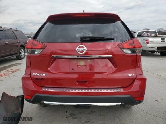 2017 Nissan Rogue SV with VIN JN8AT2MT7HW391558, listed as a Copart auction lot 49328105 with 74,324 mi miles and Salvage Title. Bid and sale history available at carsss.com. Image 6.