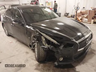 2014 Infiniti Q50 Sport with VIN JN1BV7AR6EM682420, listed as a IAAI auction lot 41530560 with 96,000 mi miles and . Bid and sale history available at carsss.com. Image 1.