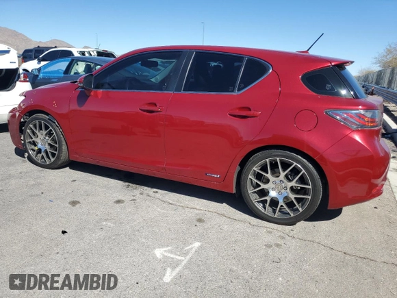 2011 Lexus CT 200h with VIN JTHKD5BH5B2025981, listed as a Copart auction lot 46888965 with 138,482 mi miles and Salvage title. Bid and sale history available at DreamBid. Image 2.