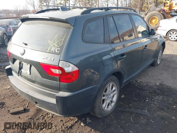 2004 BMW X3 2.5i with VIN WBXPA73474WB26979, listed as a IAAI auction lot 41647877 with 999,999 mi miles. Bid and sale history available at carsss.com. Image 4.