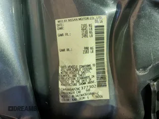 2017 Nissan Maxima S with VIN 1N4AA6AP2HC377302, listed as a Copart auction lot 61807035 with 110,995 mi miles and Salvage title. Bid and sale history available at DreamBid. Image 12.