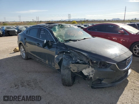 2015 Mazda 6 i Touring with VIN JM1GJ1V51F1224211, listed as a Copart auction lot 52652545 with 176,399 mi miles and Salvage Title. Bid and sale history available at carsss.com. Image 4.