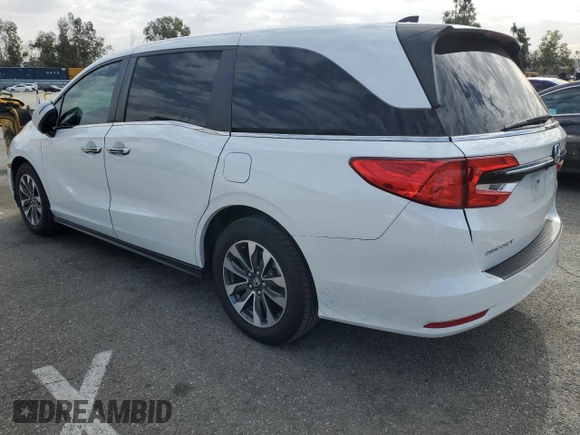2022 Honda Odyssey EX-L with VIN 5FNRL6H72NB021962, listed as a Copart auction lot 47251375 with 47,627 mi miles and Salvage Title. Bid and sale history available at DreamBid. Image 2.