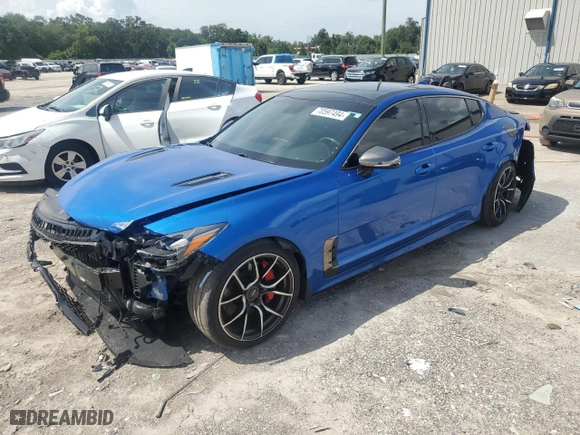 2018 Kia Stinger GT1 with VIN KNAE45LC8J6018531, listed as a Copart auction lot 70597494 with 69,682 mi miles and Non Repairable. Bid and sale history available at carsss.com. Image 1.