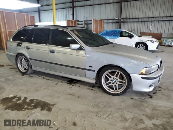 2001 BMW 5 Series 525iAT with VIN WBADS43461GD84053, listed as a Copart auction lot 45722195 with 0 mi miles and Salvage Title. Bid and sale history available at carsss.com. Image 4.