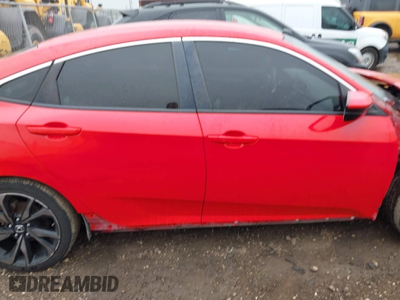 2019 Honda Civic Sedan Sport with VIN 2HGFC2F83KH540209, listed as a IAAI auction lot 41601755 with 54,177 mi miles. Bid and sale history available at carsss.com. Image 14.