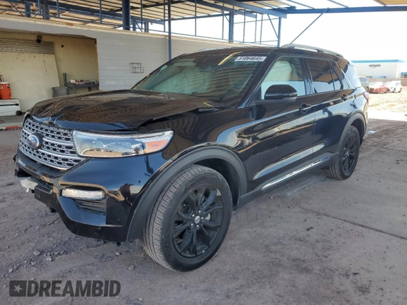 2021 Ford Explorer Limited with VIN 1FMSK8FH9MGB05529, listed as a Copart auction lot 51064645 with 52,626 mi miles and Salvage Title. Bid and sale history available at carsss.com. Image 1.