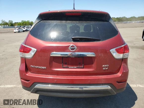 2016 Nissan Pathfinder SL with VIN 5N1AR2MM1GC621562, listed as a Copart auction lot 59265775 with 95,188 mi miles and Clean title. Bid and sale history available at DreamBid. Image 6.