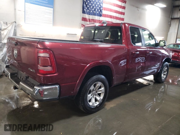 2019 Ram 1500 Laramie with VIN 1C6SRFDT5KN820237, listed as a Copart auction lot 78205614 with 179,266 mi miles and Salvage Title. Bid and sale history available at carsss.com. Image 3.
