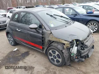 2016 FIAT 500e with VIN 3C3CFFGE1GT184091, listed as a IAAI auction lot 41335256 with 54,899 mi miles. Bid and sale history available at carsss.com. Image 1.