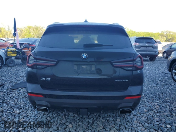 2022 BMW X3 sDrive30i with VIN WBX47DP03NN141698, listed as a Copart auction lot 48747865 with 36,094 mi miles and Non Repairable. Bid and sale history available at DreamBid. Image 6.