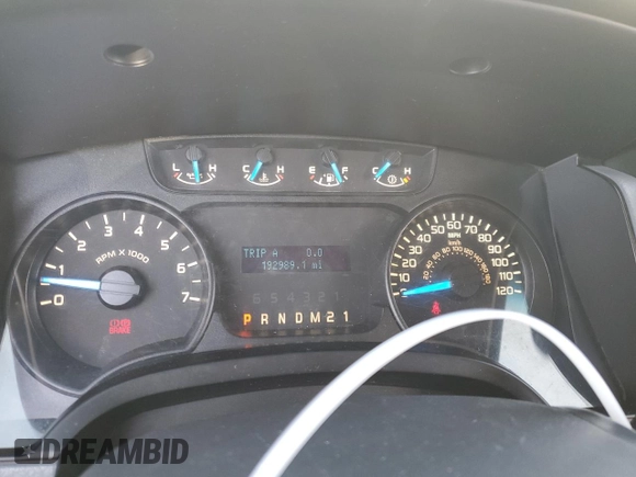 2014 Ford F-150 XL with VIN 1FTNF1CT4EKE45739, listed as a Copart auction lot 87250904 with 192,989 mi miles and Salvage title. Bid and sale history available at DreamBid. Image 9.