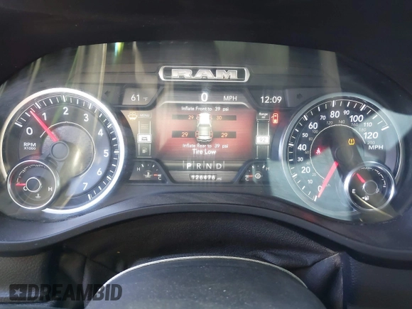 2019 Ram 1500 Big Horn/Lone Star with VIN 1C6RRFFG0KN785072, listed as a IAAI auction lot 41364178 with 126,476 mi miles. Bid and sale history available at carsss.com. Image 7.