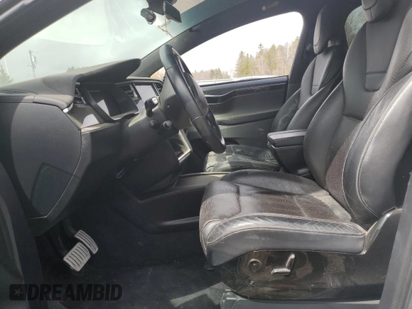 2016 Tesla Model X P90D with VIN 5YJXCAE48GF012383, listed as a Copart auction lot 49784895 with 0 mi miles and Salvage Title. Bid and sale history available at carsss.com. Image 7.