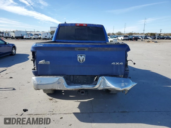 2018 Ram 1500 Big Horn with VIN 1C6RR7LG0JS258000, listed as a Copart auction lot 43453985 with 127,223 mi miles and Salvage Title. Bid and sale history available at carsss.com. Image 6.