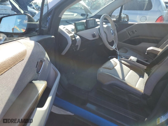2017 BMW i3 with VIN WBY1Z6C37H7A39708, listed as a Copart auction lot 44430615 with 38,765 mi miles and Salvage Title. Bid and sale history available at carsss.com. Image 8.