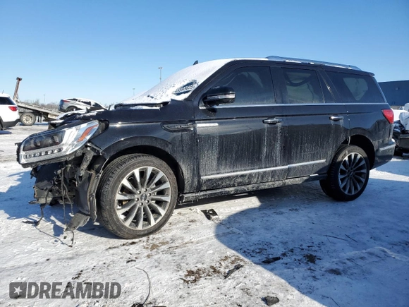 2021 Lincoln Navigator Reserve z VIN 5LMJJ2KT3MEL04879, wystawiony jako Copart lot #45593625 z przebiegiem 96 396 mil mil oraz Czysty tytuł • Clean title. Historia ofert i sprzedaży dostępna na DreamBid. Obrazek 1.