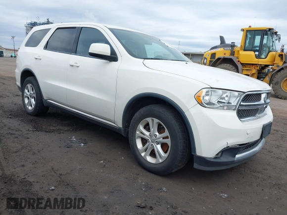 2012 Dodge Durango SXT with VIN 1C4RDHAG8CC237151, listed as a IAAI auction lot 42074419 with 262,409 mi miles. Bid and sale history available at carsss.com. Image 1.