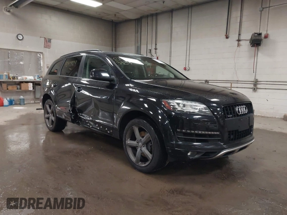 2015 Audi Q7 Premium Plus with VIN WA1LGAFE2FD005746, listed as a IAAI auction lot 42143924 with 143,835 mi miles and . Bid and sale history available at DreamBid. Image 1.