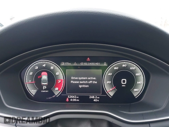 2020 Audi A4 Premium Plus with VIN WAUENAF46LN005005, listed as a IAAI auction lot 41737614 with 52,642 mi miles and . Bid and sale history available at DreamBid. Image 7.
