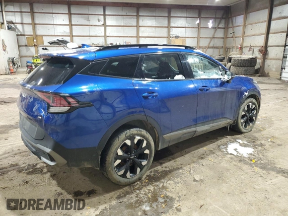 2023 Kia Sportage X-Line with VIN 5XYK6CAF7PG045310, listed as a Copart auction lot 45126015 with 46,819 mi miles and Salvage Title. Bid and sale history available at DreamBid. Image 3.