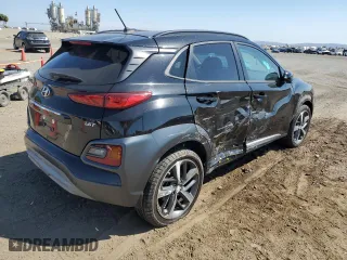 2018 Hyundai Kona Ultimate with VIN KM8K53A50JU172394, listed as a Copart auction lot 62982974 with 50,618 mi miles and Salvage Title. Bid and sale history available at carsss.com. Image 3.