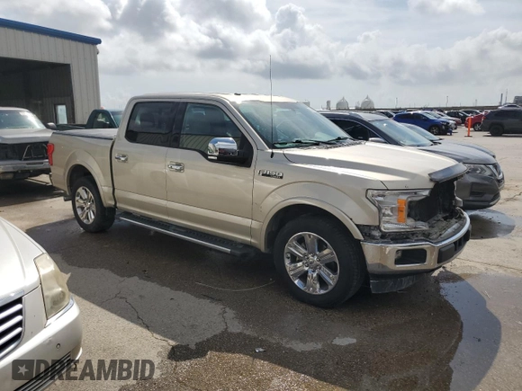 2018 Ford F-150 XL with VIN 1FTEW1CG7JFA27293, listed as a Copart auction lot 53891215 with 142,163 mi miles and Salvage Title. Bid and sale history available at carsss.com. Image 4.