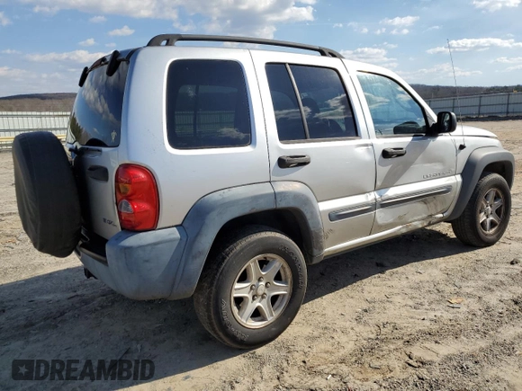2003 Jeep Liberty Sport with VIN 1J4GK48K63W531852, listed as a Copart auction lot 41791325 with 186,367 mi miles and Salvage Title. Bid and sale history available at DreamBid. Image 3.
