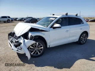 2021 Audi Q5 Premium Plus with VIN WA1BAAFY3M2021843, listed as a Copart auction lot 61691355 with Not provided miles and Salvage title. Bid and sale history available at DreamBid. Image 1.