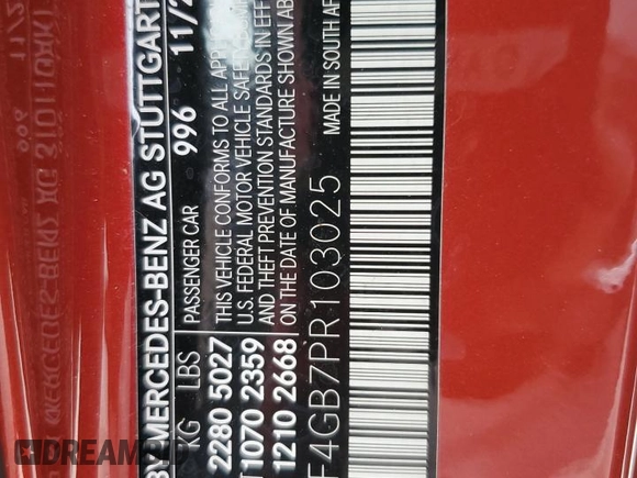 2023 Mercedes-Benz C 300 z VIN W1KAF4GB7PR103025, wystawiony jako Copart lot #62902094 z przebiegiem 38 145 mil mil oraz Szkoda całkowita • Salvage title. Historia ofert i sprzedaży dostępna na DreamBid. Obrazek 12.