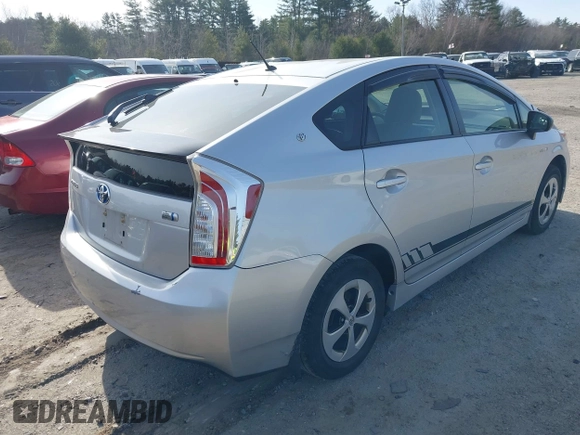 2012 Toyota Prius One with VIN JTDKN3DU5C5465132, listed as a IAAI auction lot 41919049 with 269,080 mi miles. Bid and sale history available at carsss.com. Image 4.