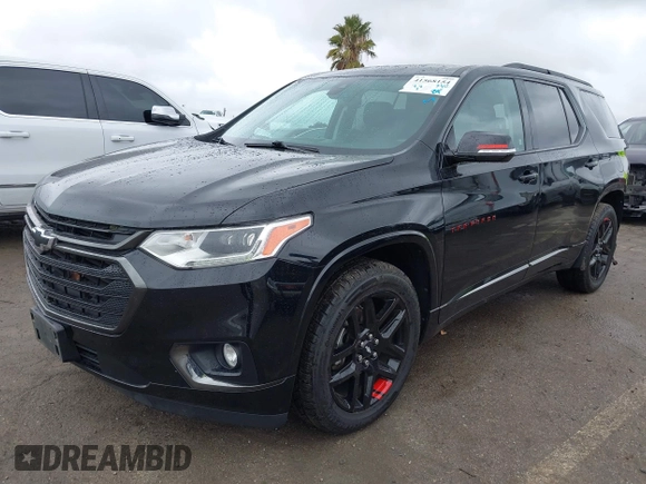 2019 Chevrolet Traverse Premier with VIN 1GNERKKW5KJ198202, listed as a IAAI auction lot 41568154 with 46,848 mi miles. Bid and sale history available at carsss.com. Image 2.
