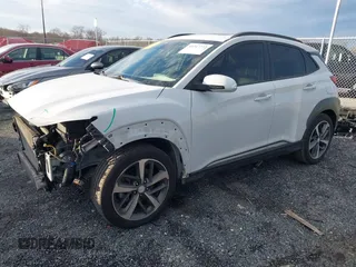 2019 Hyundai Kona Limited with VIN KM8K33A59KU371435, listed as a IAAI auction lot 41217772 with 72,454 mi miles. Bid and sale history available at carsss.com. Image 2.